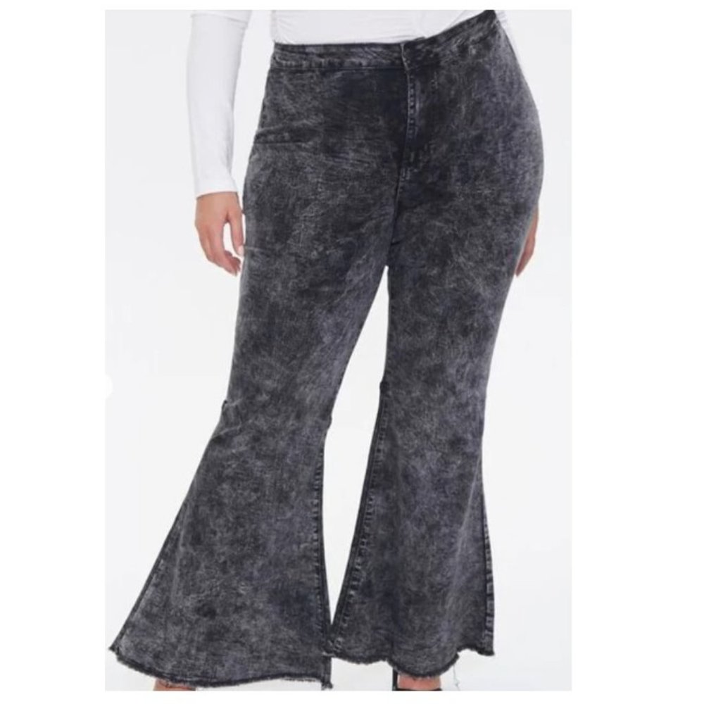 Washed Flare Jeans